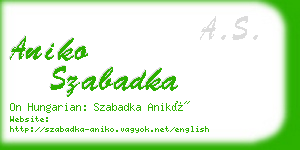 aniko szabadka business card